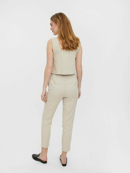Vero Moda Béžové voľné skrátené tielko VERO MODA Josie