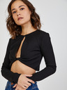 TALLY WEiJL Čierne dámske cropped tričko TALLY WEiJL