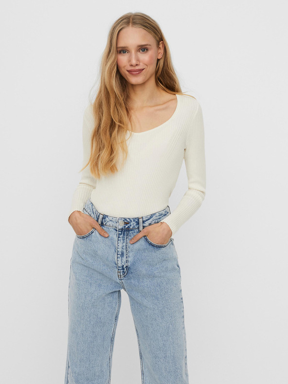 Vero Moda Biele tričko VERO MODA-Willow