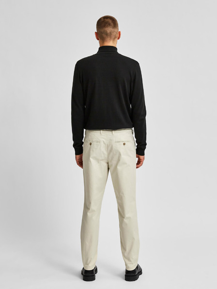 SELECTED Krémové chino nohavice Selected Homme Miles