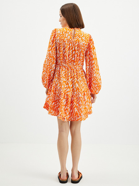 Vero Moda Oranžové vzorované šaty VERO MODA Daisy