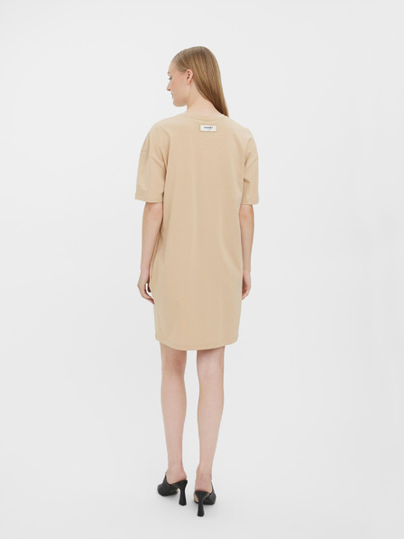 Vero Moda Béžové krátke základné šaty s vreckami VERO MODA Nella