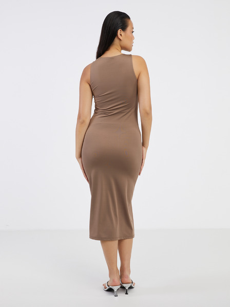 Vero Moda VERO MODA Bianca hnedé dámske šaty