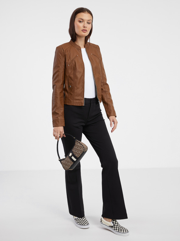 ONLY Čierne dámske nohavice rozšíreného strihu ONLY Peach