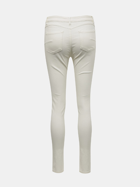 Zabaione Biele skinny fit džínsy Zabaione