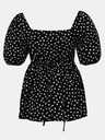 Miss Selfridge Čierna bodkovaná blúzka Miss Selfridge Poplin