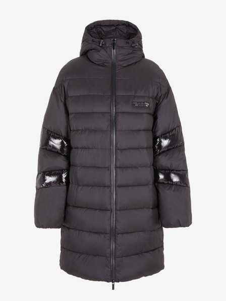 Armani Exchange Čierny dámsky kabát Armani Exchange