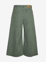 Vero Moda Zelené skrátené džínsy so širokými nohavicami VERO MODA Clive