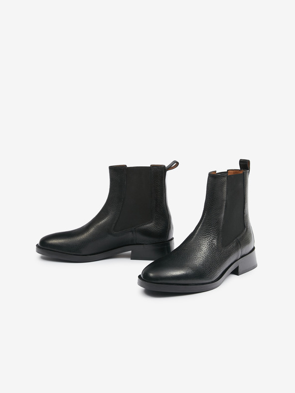 Geox Čierne dámske kožené chelsea čižmy Geox D Tormalina