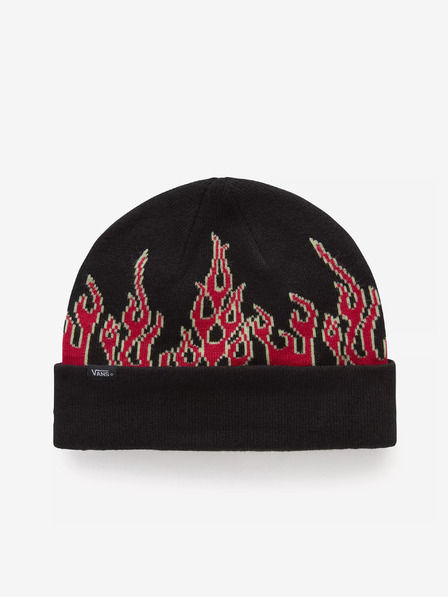 Vans Čierna chlapčenská čiapka VANS UP IN FLAMES BEANIE