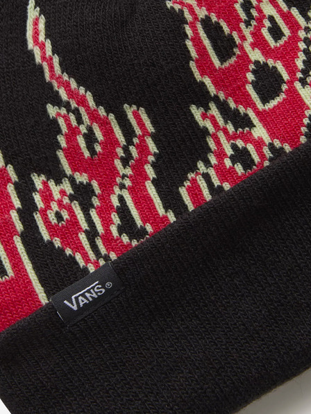 Vans Čierna chlapčenská čiapka VANS UP IN FLAMES BEANIE