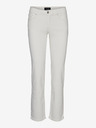Vero Moda Krémové dámske džínsy rovného strihu VERO MODA Daf