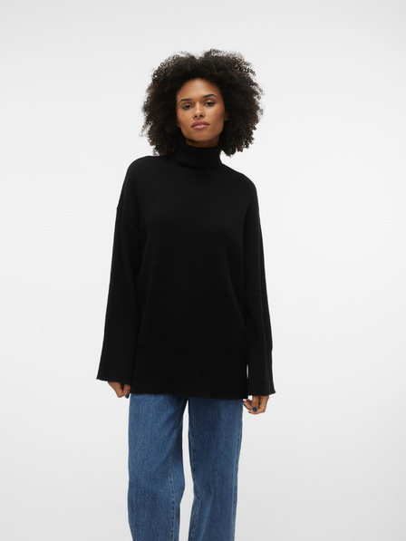 Vero Moda Čierny dámsky rolák VERO MODA Goldneedle