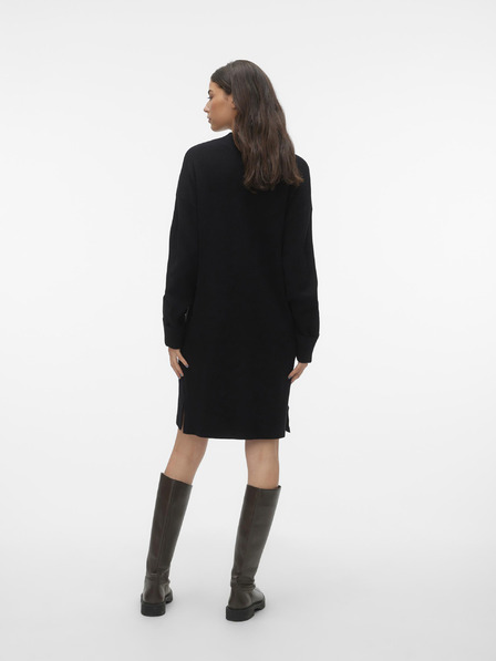Vero Moda Čierne dámske svetrové šaty VERO MODA Goldneedle