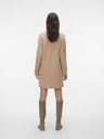 Vero Moda Béžové dámske šaty VERO MODA Goldneedle Sweater Dress