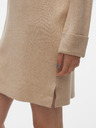 Vero Moda Béžové dámske šaty VERO MODA Goldneedle Sweater Dress