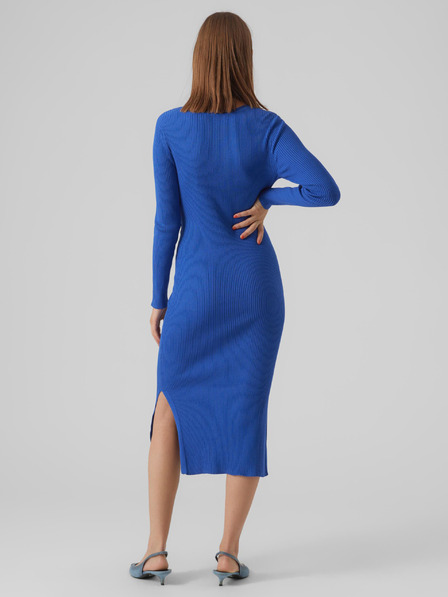 Vero Moda VERO MODA Glory modré dámske šaty so svetrom bez rukávov
