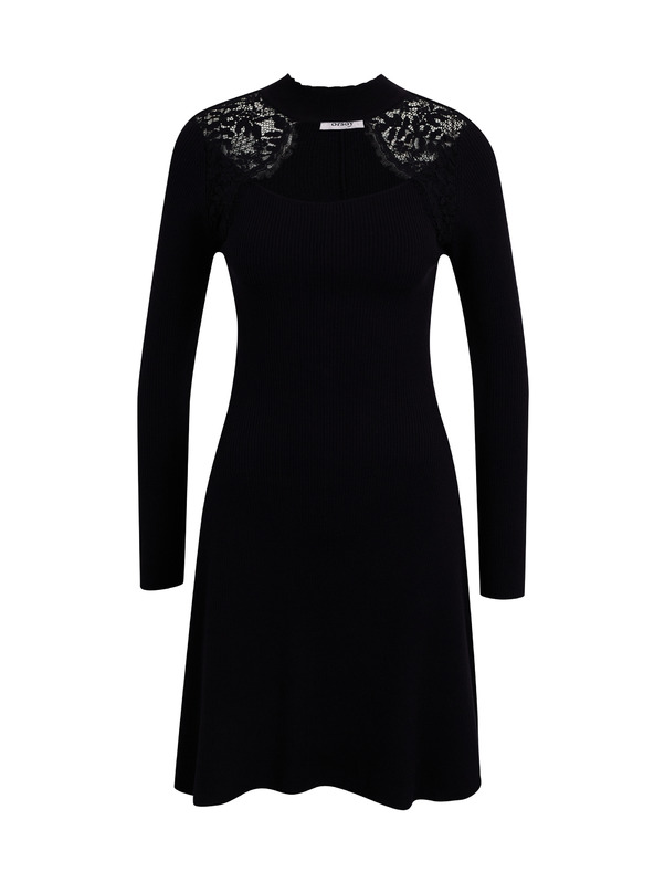 Orsay Čierne dámske úpletové šaty ORSAY