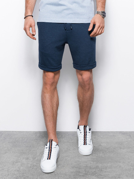 Ombre Clothing Tmavomodré pánske šortky Ombre Oblečenie