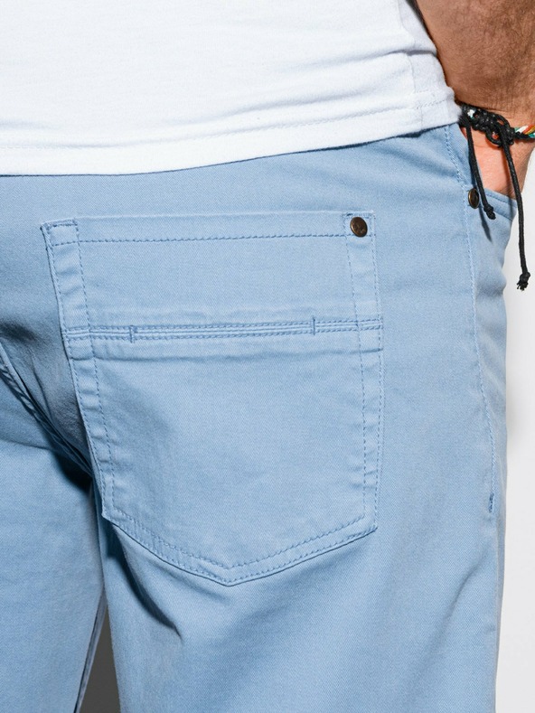 Ombre Clothing Svetlomodré pánske voľnočasové šortky Ombre Clothing W303