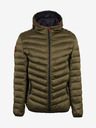 Ombre Clothing Khaki pánska prešívaná ľahká bunda Ombre Oblečenie