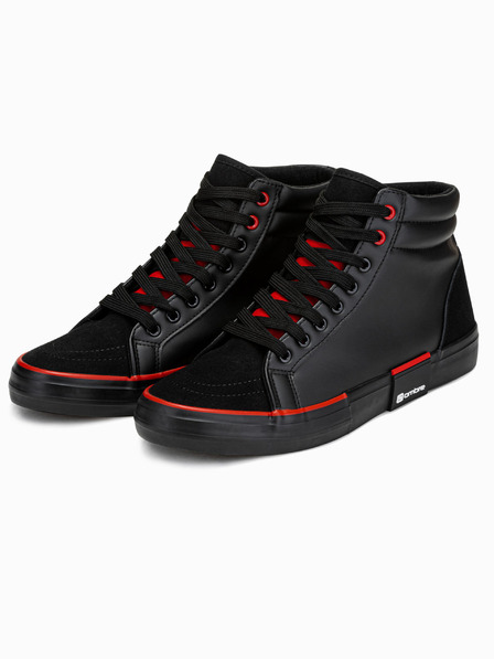 Ombre Clothing Čierne pánske tenisky Ombre Oblečenie T376