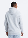 Ombre Clothing Svetlošedá pánska mikina s kapucňou Ombre Clothing