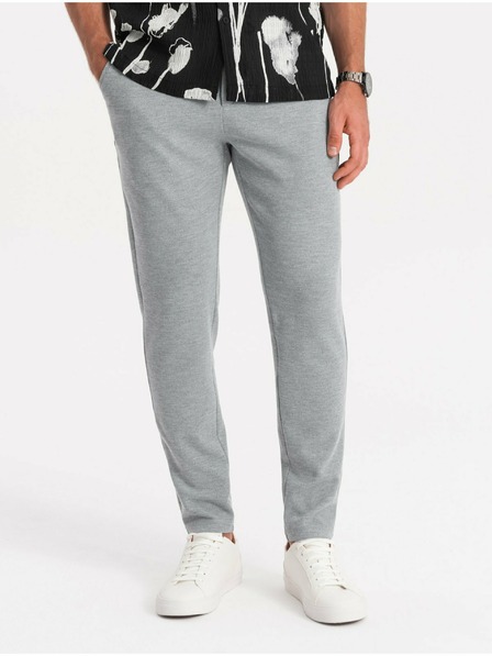 Ombre Clothing Svetlošedé pánske nohavice Ombre Oblečenie