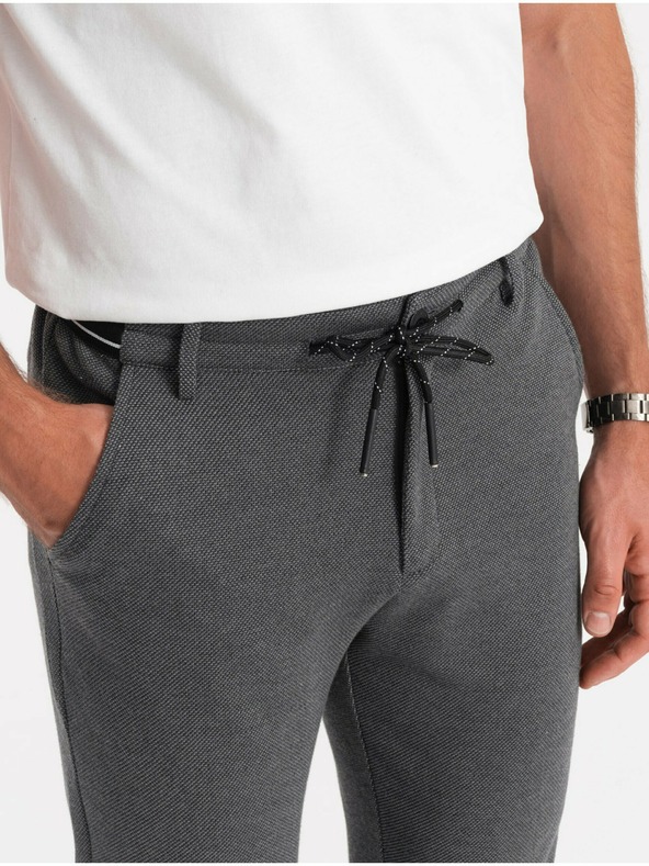 Ombre Clothing Šedé pánske nohavice Ombre Oblečenie