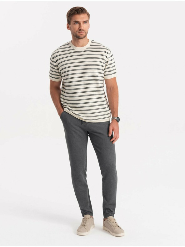 Ombre Clothing Šedé pánske nohavice Ombre Oblečenie