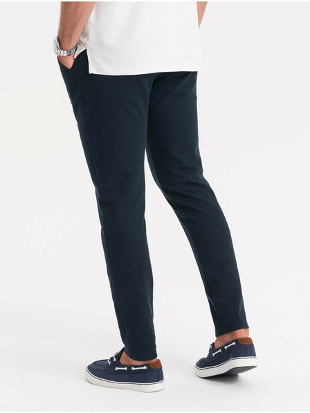 Ombre Clothing Tmavomodré pánske nohavice Ombre Oblečenie