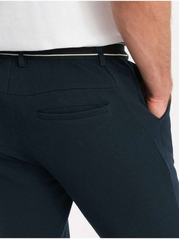 Ombre Clothing Tmavomodré pánske nohavice Ombre Oblečenie