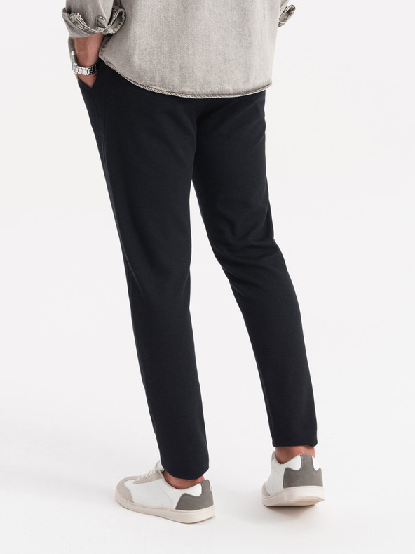 Ombre Clothing Čierne pánske nohavice Ombre Oblečenie