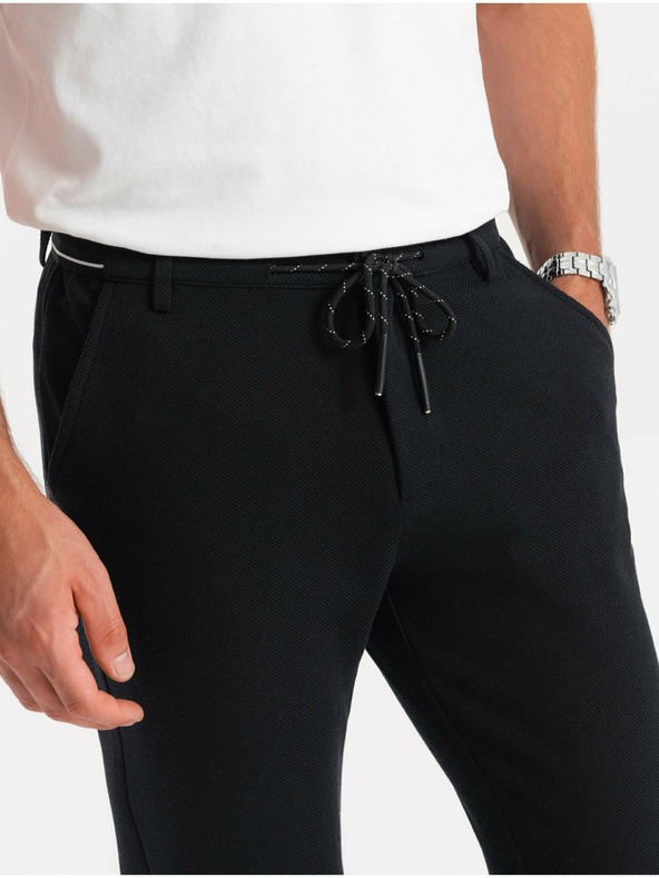 Ombre Clothing Čierne pánske nohavice Ombre Oblečenie