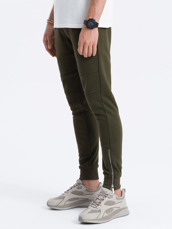 Ombre Clothing Khaki pánske tepláky Ombre Oblečenie