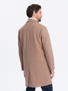 Ombre Clothing Svetlohnedý pánsky ľahký kabát Ombre Clothing