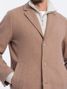 Ombre Clothing Svetlohnedý pánsky ľahký kabát Ombre Clothing