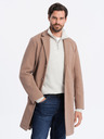 Ombre Clothing Svetlohnedý pánsky ľahký kabát Ombre Clothing