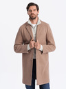 Ombre Clothing Svetlohnedý pánsky ľahký kabát Ombre Clothing