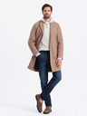 Ombre Clothing Svetlohnedý pánsky ľahký kabát Ombre Clothing