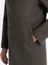 Ombre Clothing Tmavozelený pánsky ľahký kabát Ombre Oblečenie