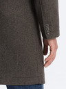 Ombre Clothing Tmavozelený pánsky ľahký kabát Ombre Oblečenie