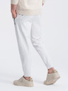 Ombre Clothing Biela pánska základná tepláková súprava Ombre Clothing