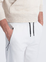 Ombre Clothing Biela pánska základná tepláková súprava Ombre Clothing
