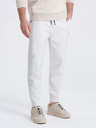 Ombre Clothing Biela pánska základná tepláková súprava Ombre Clothing