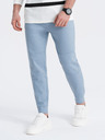 Ombre Clothing Svetlomodré pánske základné tepláky Ombre Clothing
