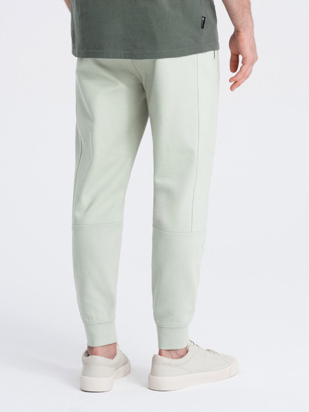 Ombre Clothing Svetlozelená pánska základná tepláková súprava Ombre Clothing