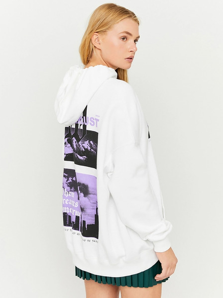 TALLY WEiJL Biela mikina s kapucňou TALLY WEiJL