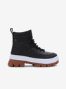 Vans Čierne dámske kožené zimné členkové topánky VANS Colfax Elevate