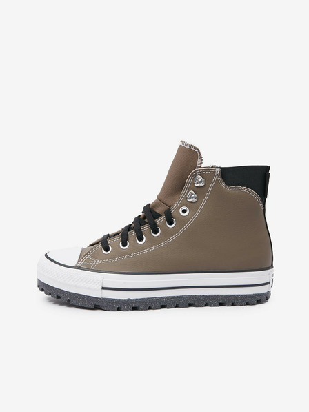 Converse Hnedé kožené členkové tenisky Converse Chuck Taylor All Star City Trek
